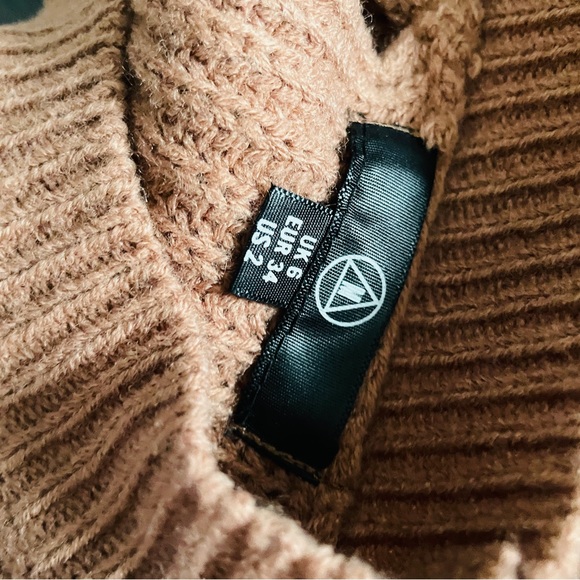 MISSGUIDED Backless Tie-Up Bow Dusty Rose Ling Sleeve Sweater - Picture 12 of 14